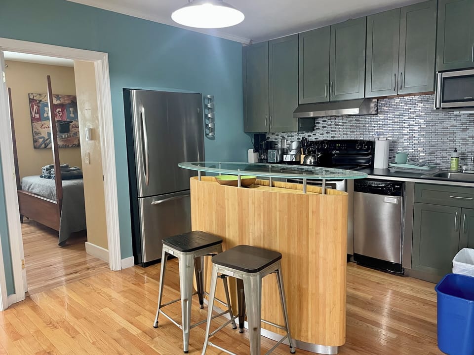Kitchen and door into second bedroom