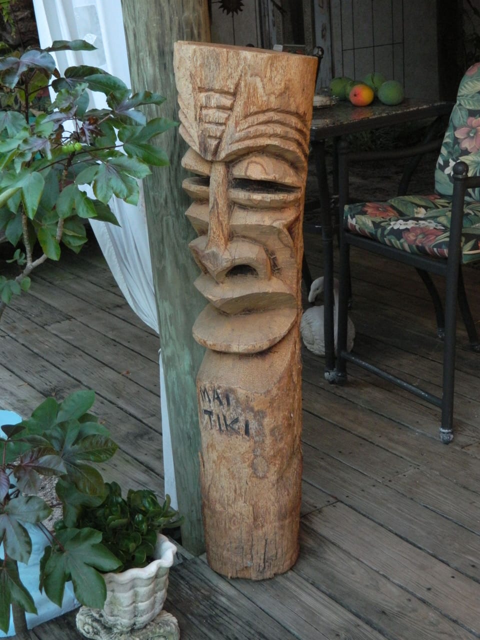 Tiki carved by world famous Tiki artest Wayne Coombs from Mia Tiki gallery.