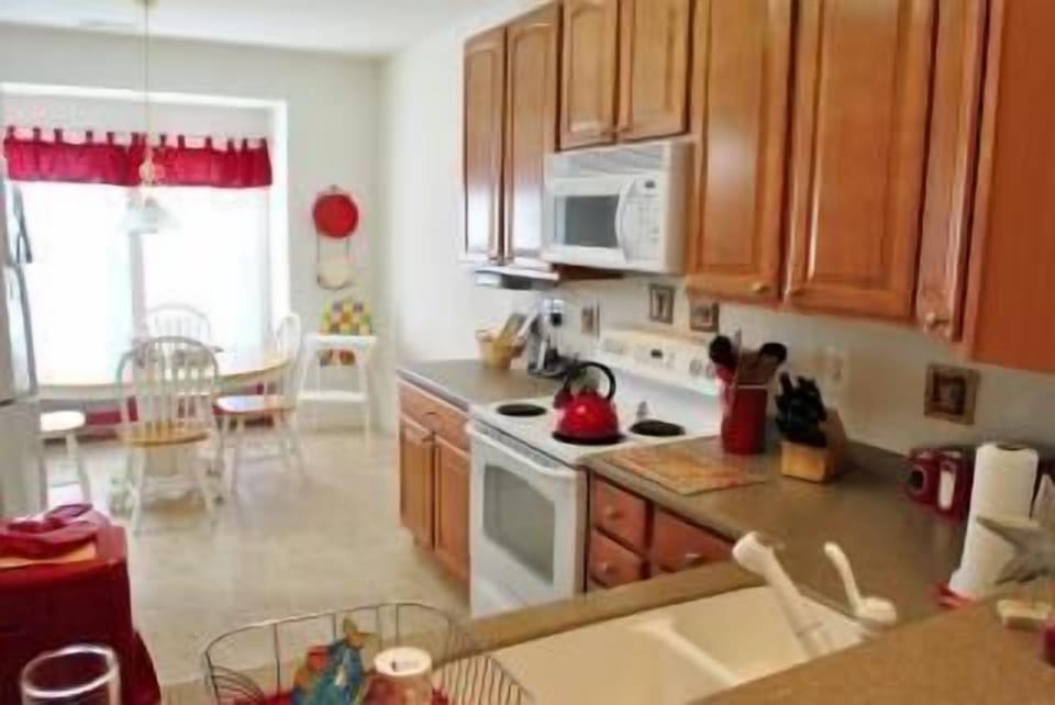 Very well equipped - 2 coffee makers, blender, griddle, steamer pots, etc.