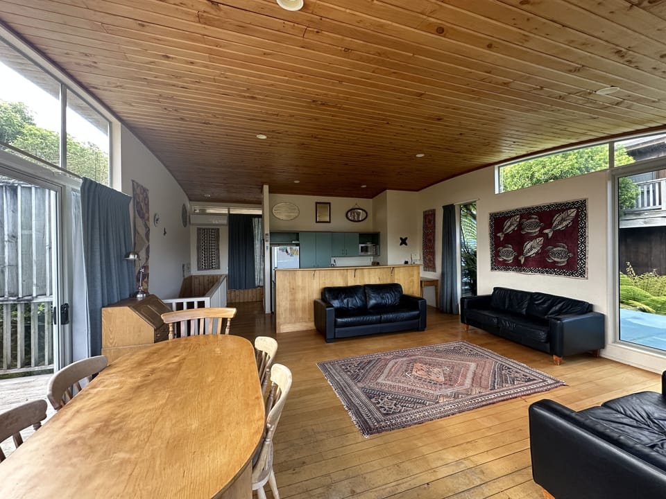 Living room/kitchen - viewed from deck