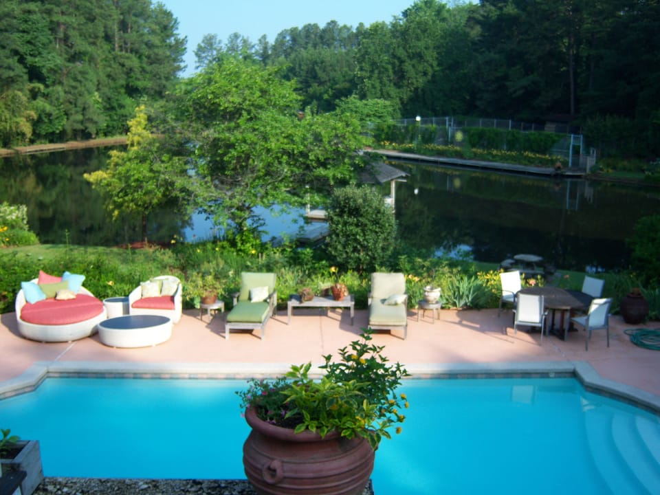 Pool overlooks pond