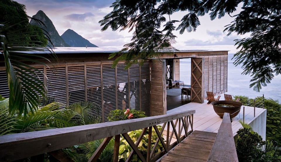 Arriving via the skybridge at Cosmos St Lucia