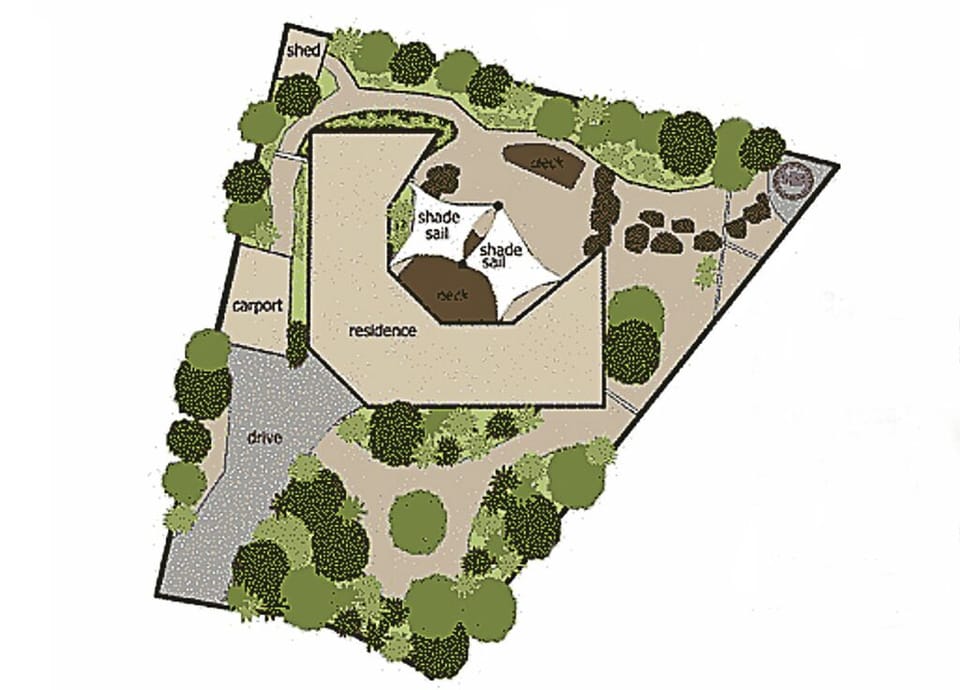 Plan of house on the land 
