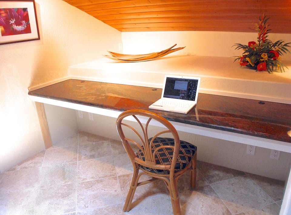 Loft/Office Suite10 foot granite Workspace. Skylight above.