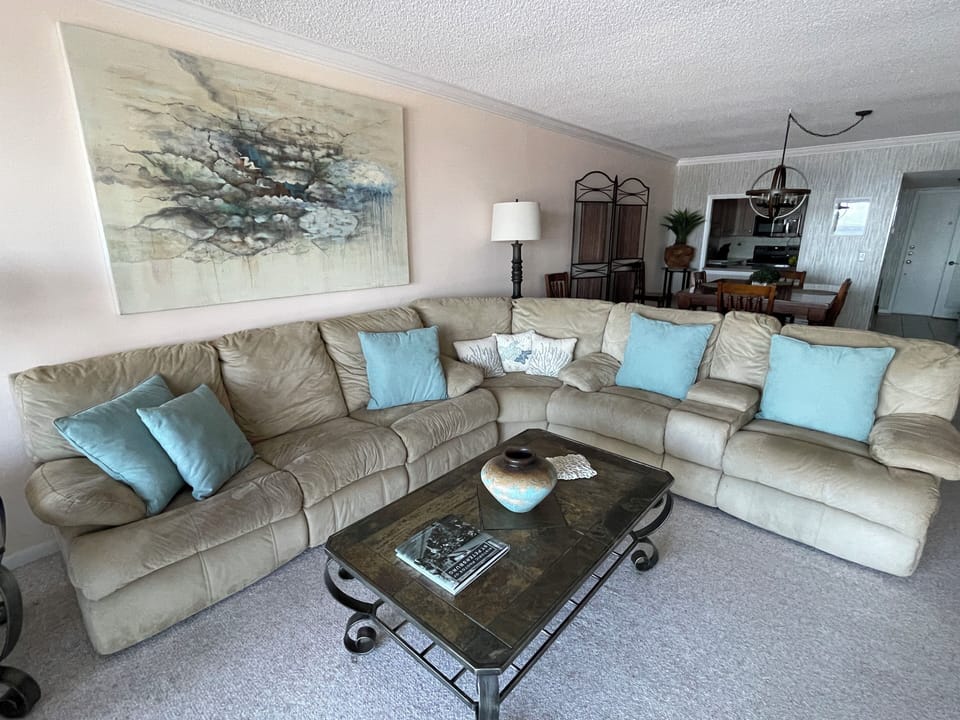 Sleeper sofa with two recliners
