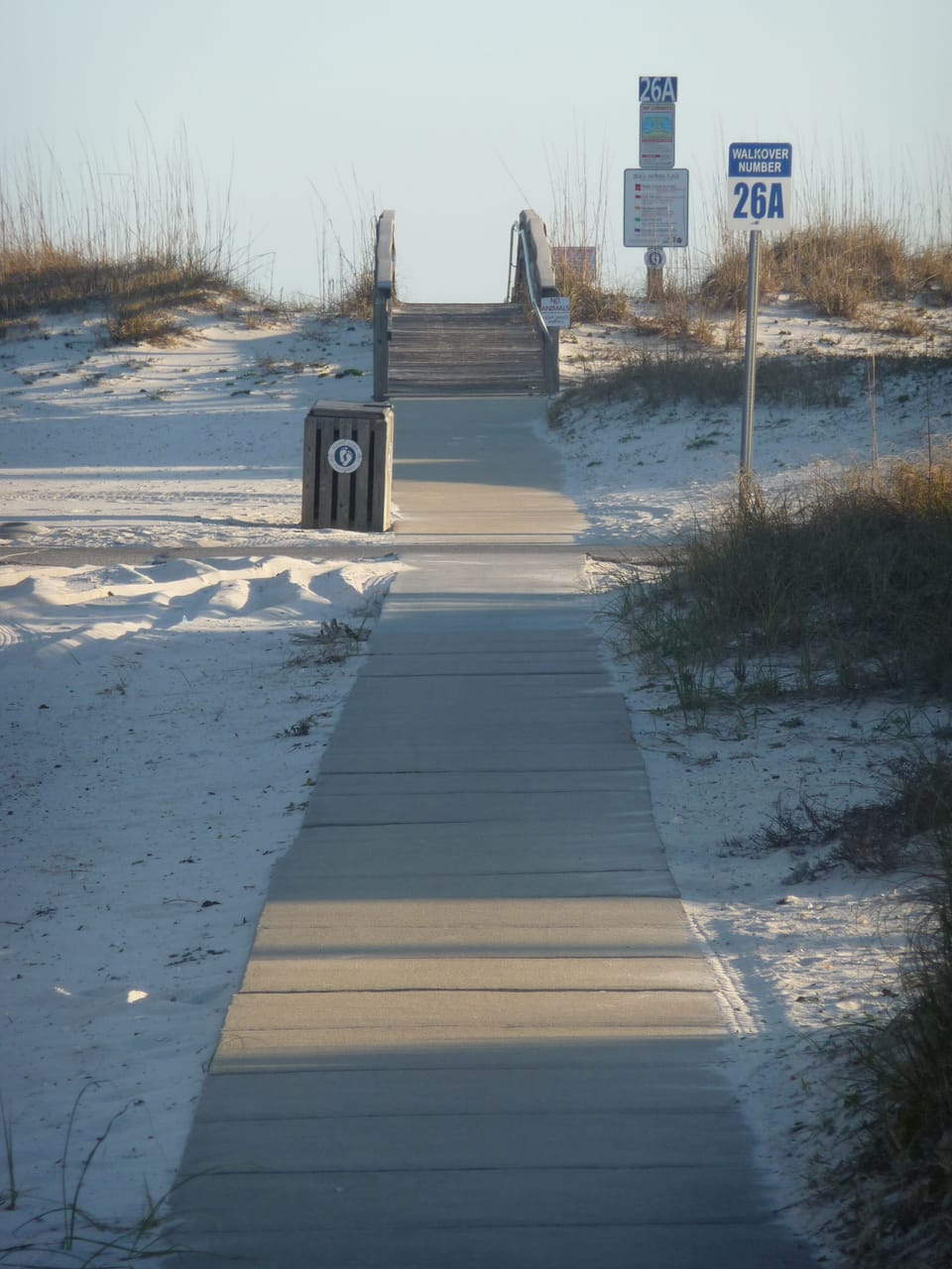 2 MIn walk on Paved Walkway to Pensacola Beach 