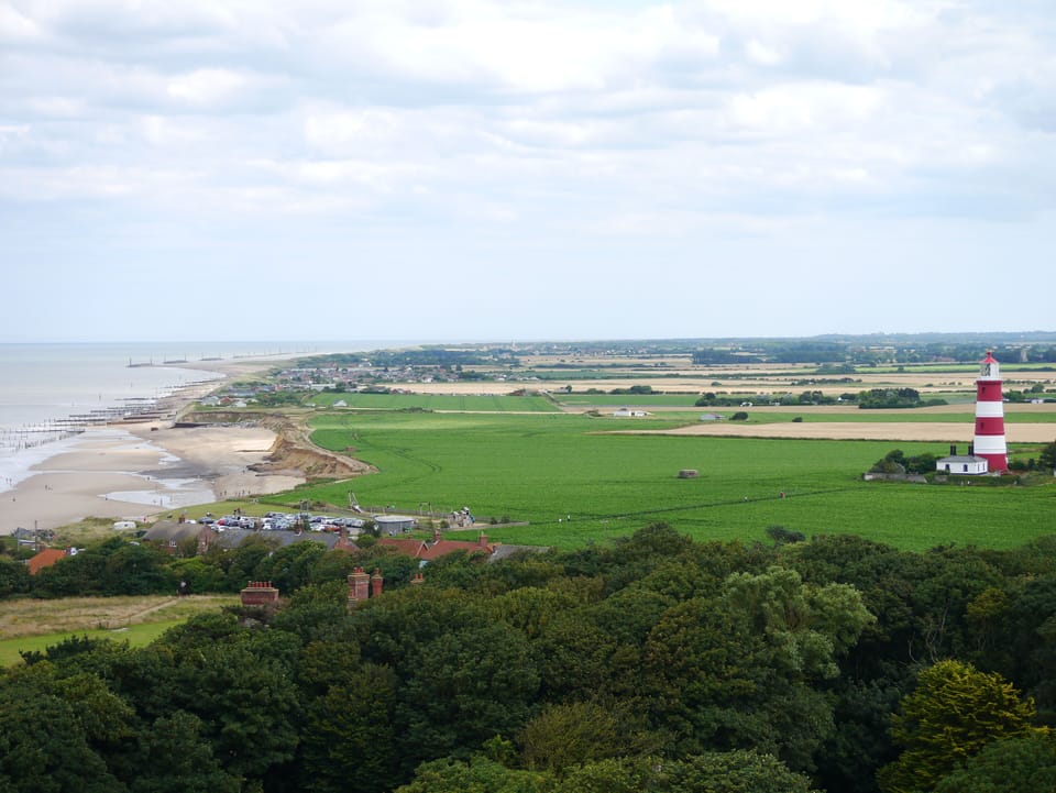 Pop down the coast to Happisburgh to see the famous lighthouse