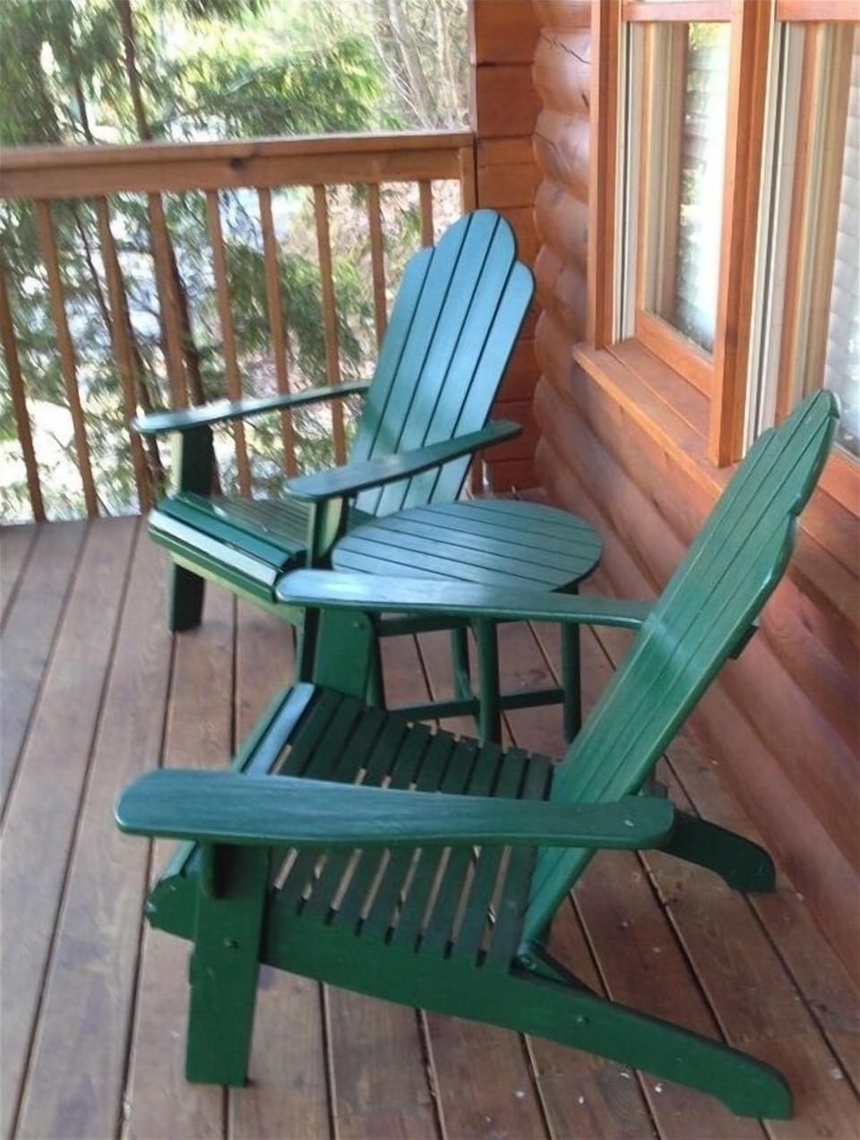 Adirondack Chairs on the Front Porch.