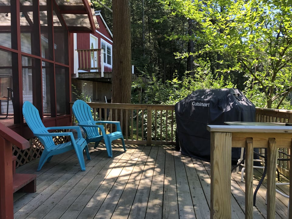 Deck with grill