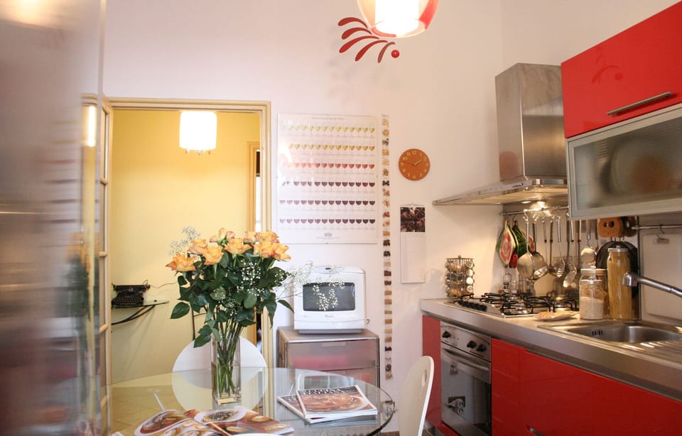 The colourful kitchen