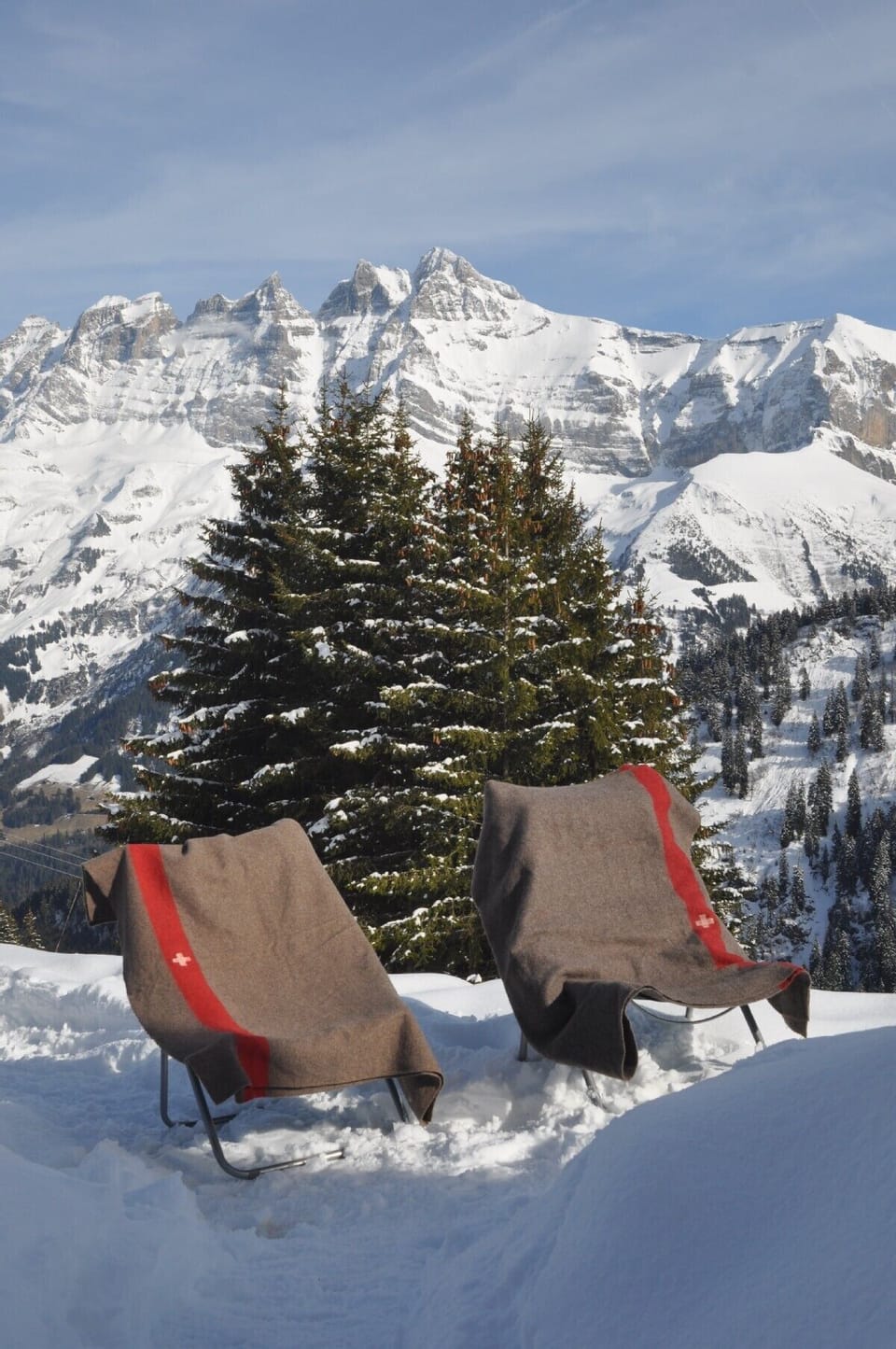 Terrace with view of Dents du Midi