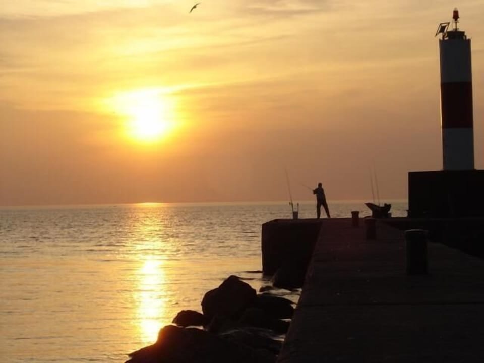 Locals often catch walleye and steelhead just off the south pier.