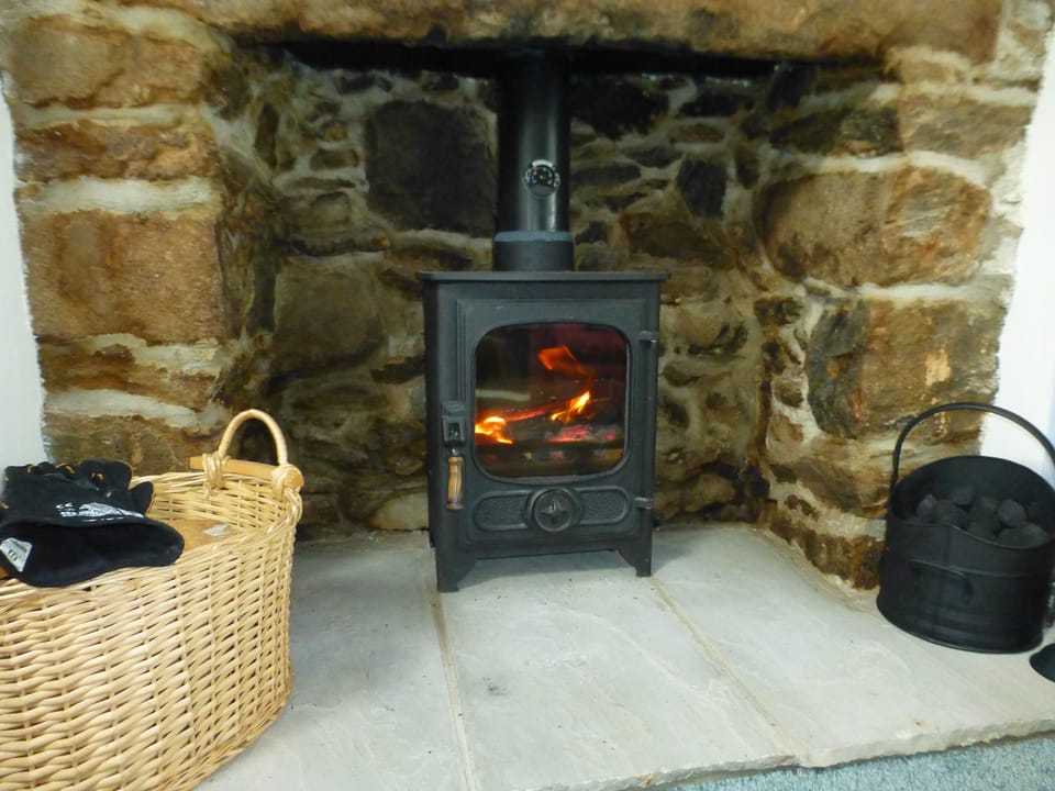 The logburner offers a focal point and creates a great, cosy atmosphere.
