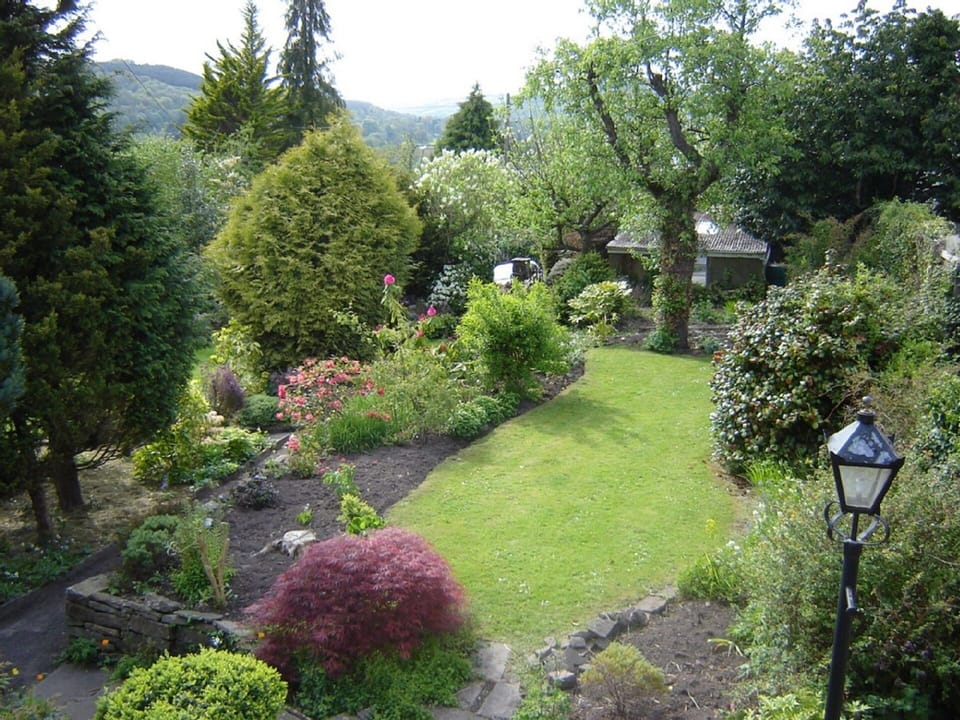 Front garden looking down Usk Valley