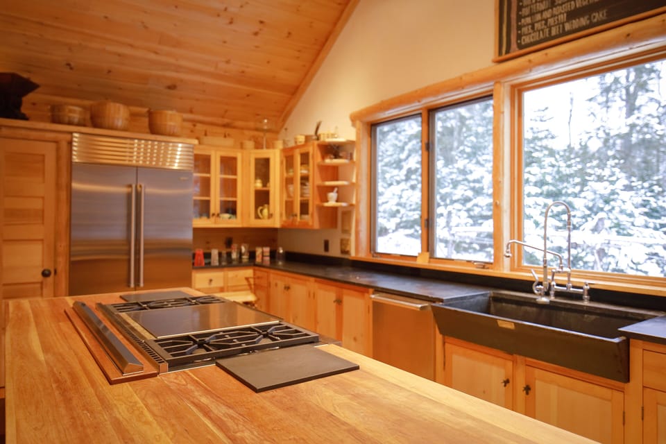 Kitchen w giant island seats 6-8, glorious for breakfast! 
