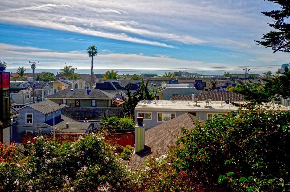 View from living room and deck