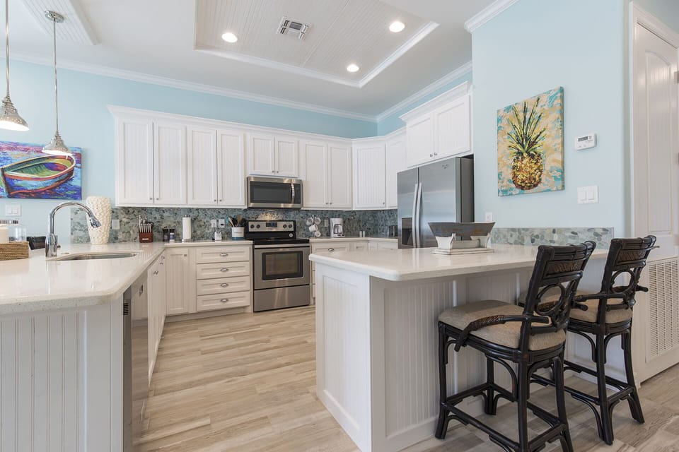 Spacious kitchen with modern appliances and everything needed for home-cooked meals.