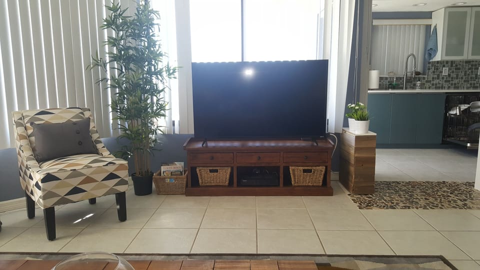 Large TV with over 200 cable channels