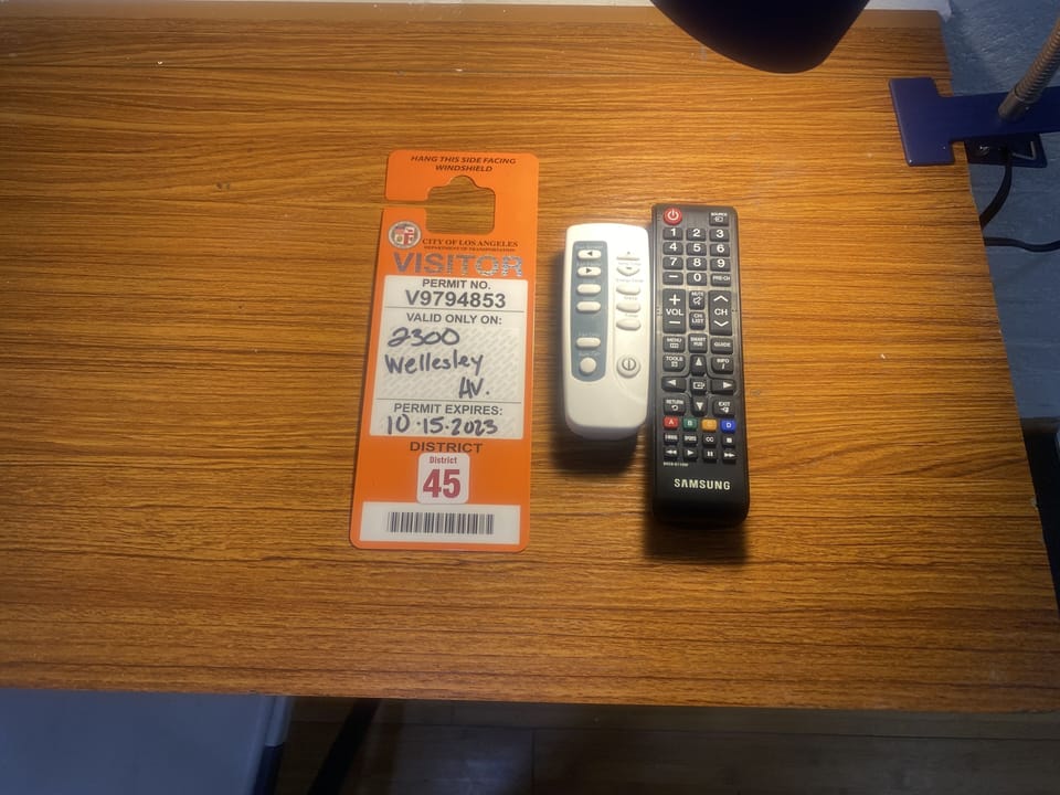 Remotes and Parking Permit 