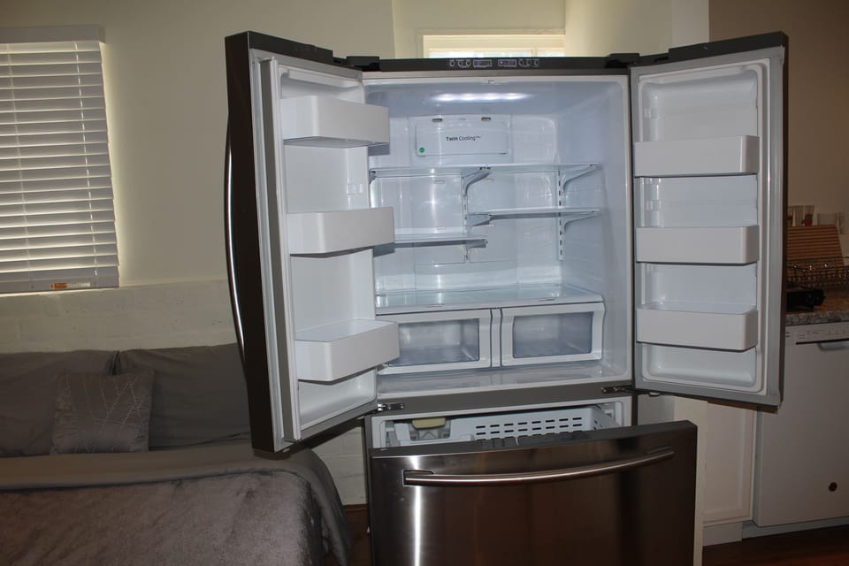 Large French Double Door Fridge with plenty of Fridge & Freezer space