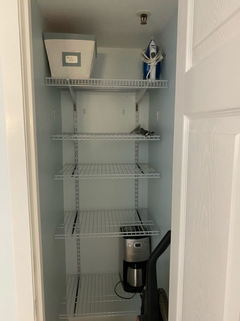 Converted "Owner's Closet" for your personal pantry storage.
