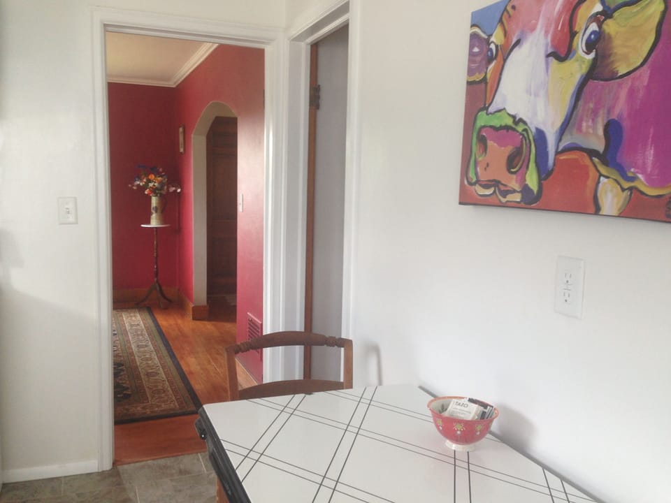 Breakfast table in the kitchen