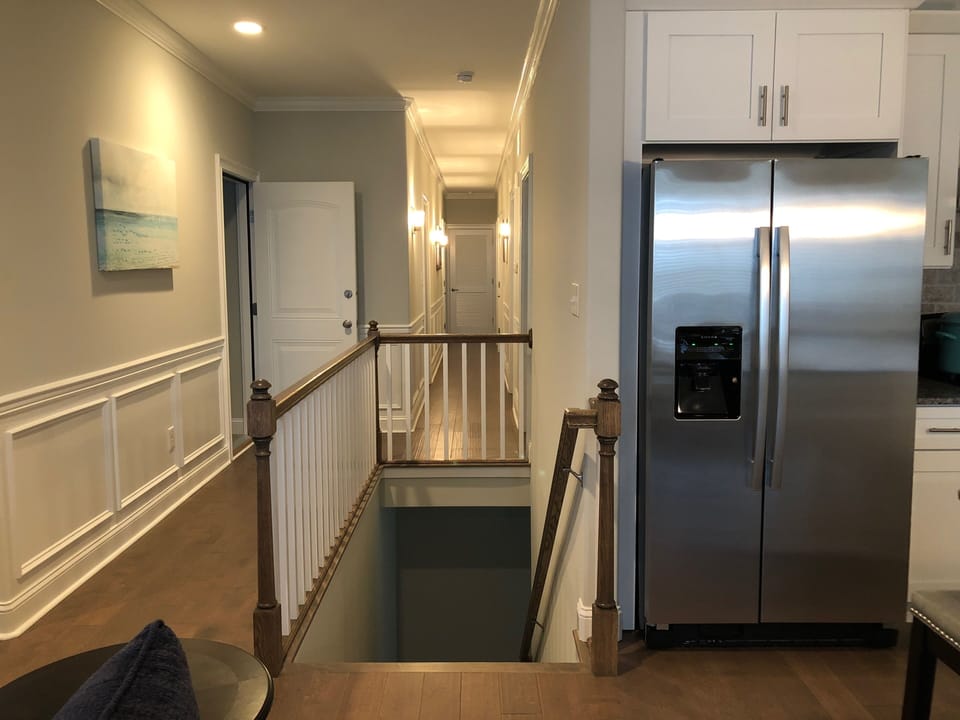 View from kitchen to rear of property. 