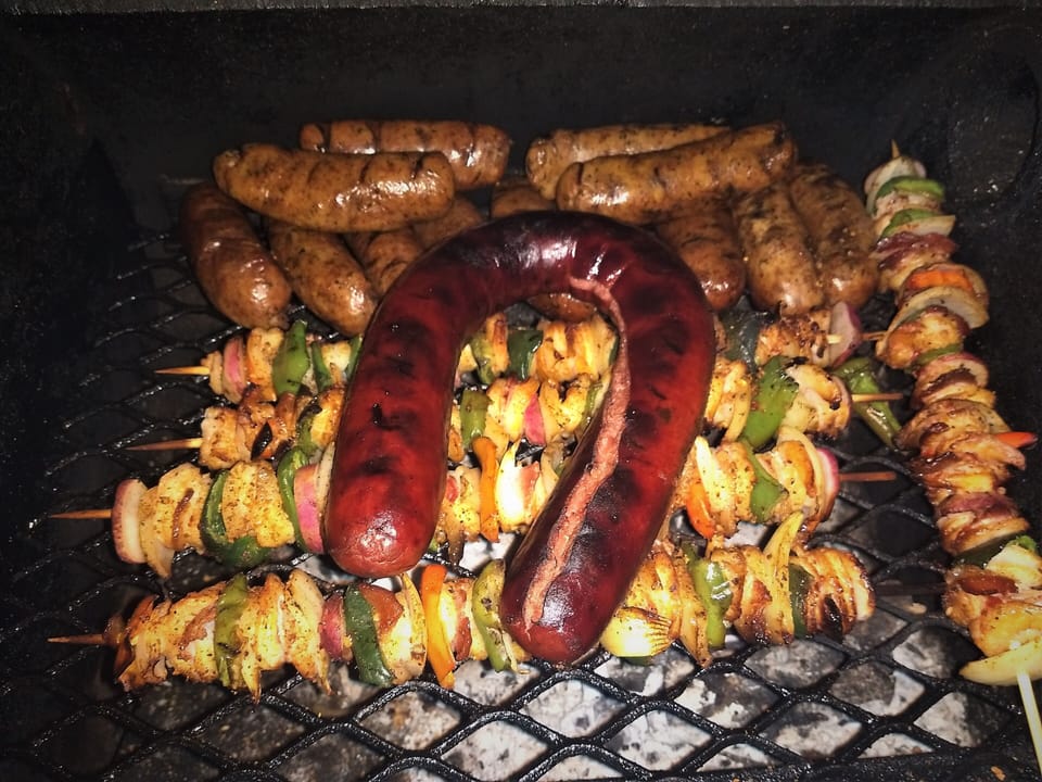 Zummo Boudin (imported from Ft Stockton) Earl Campbell & Shrimp on the Barbie