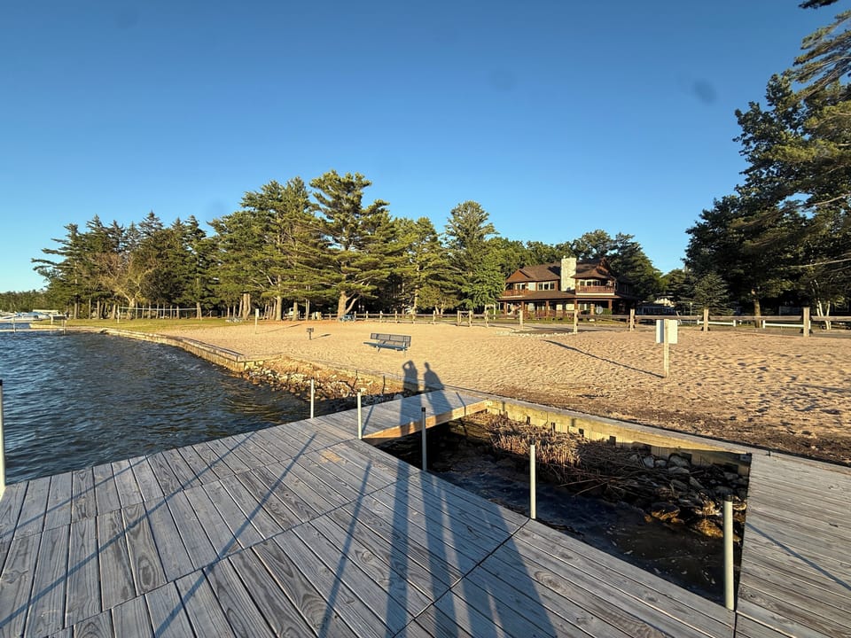 Private beach area