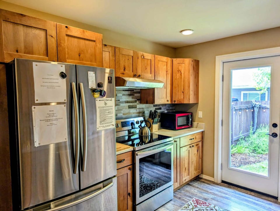refrigerator and electric range