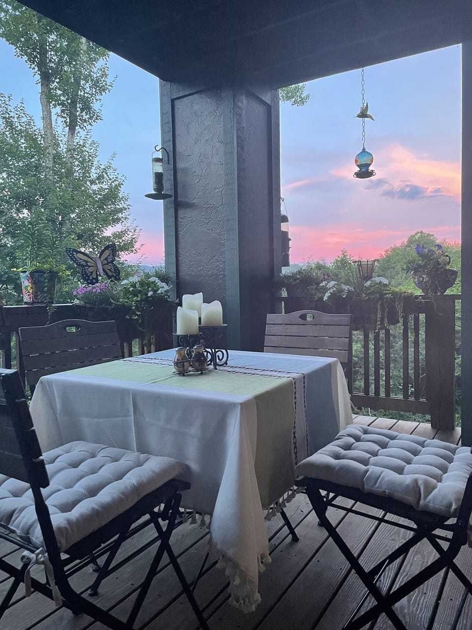 Sunset view from back porch