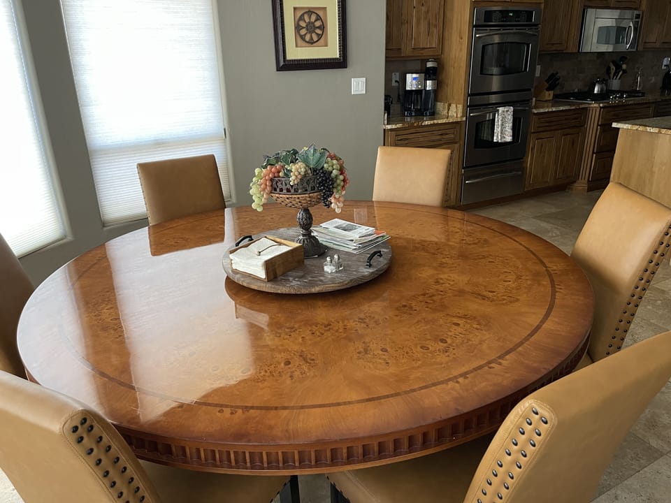 Large Round Dining Table in Kitchen