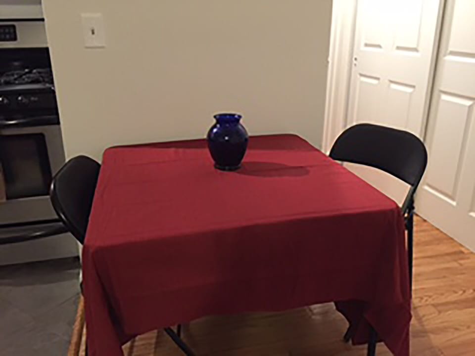 Have a drink or a meal at this table.