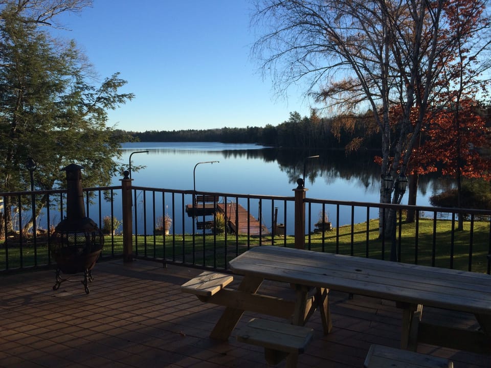 lake view from deck...  a beautiful fall day