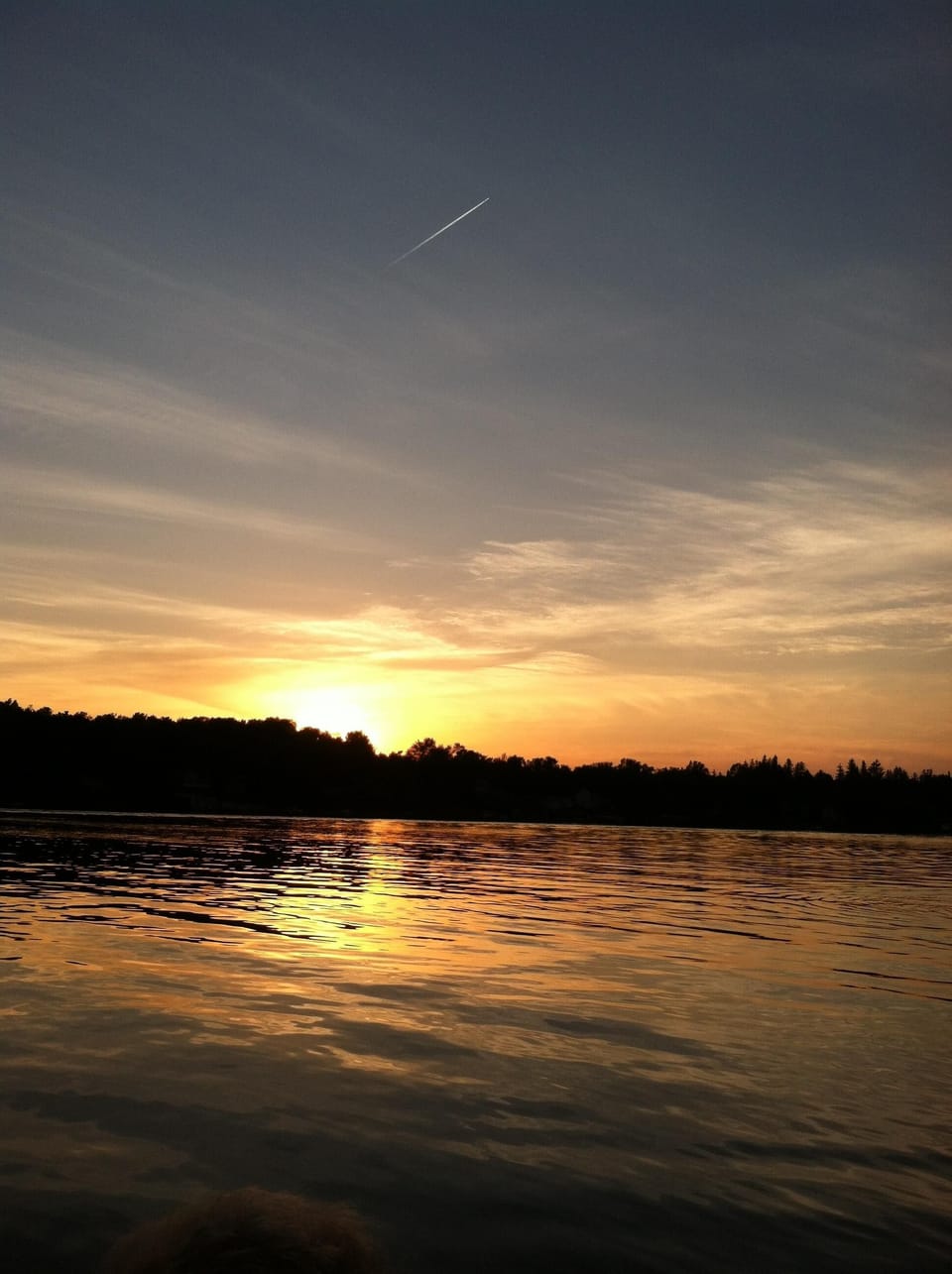 Honeoye Lake sunset from East side.