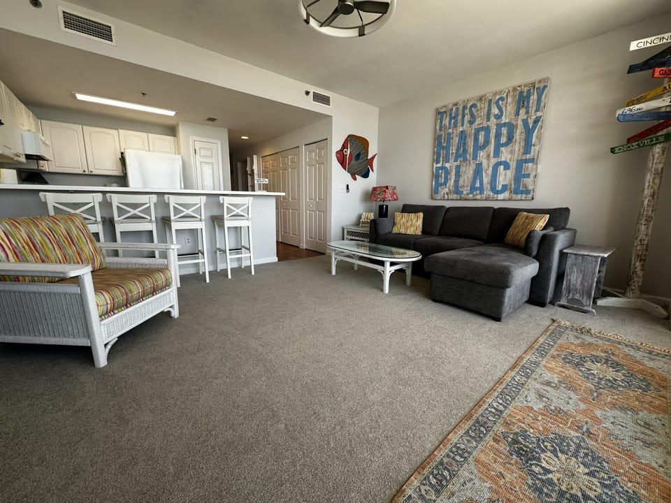 Living room  with comfy sleeper sofa