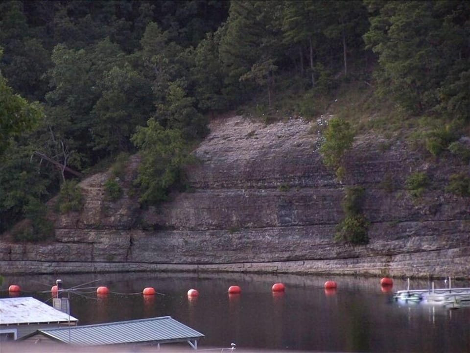 View of the cliff from the large back deck