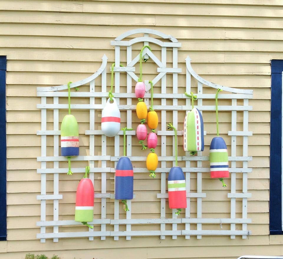 Buoy Wall on Side of Cottage