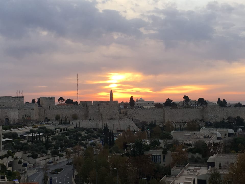Sunrise view from balcony.