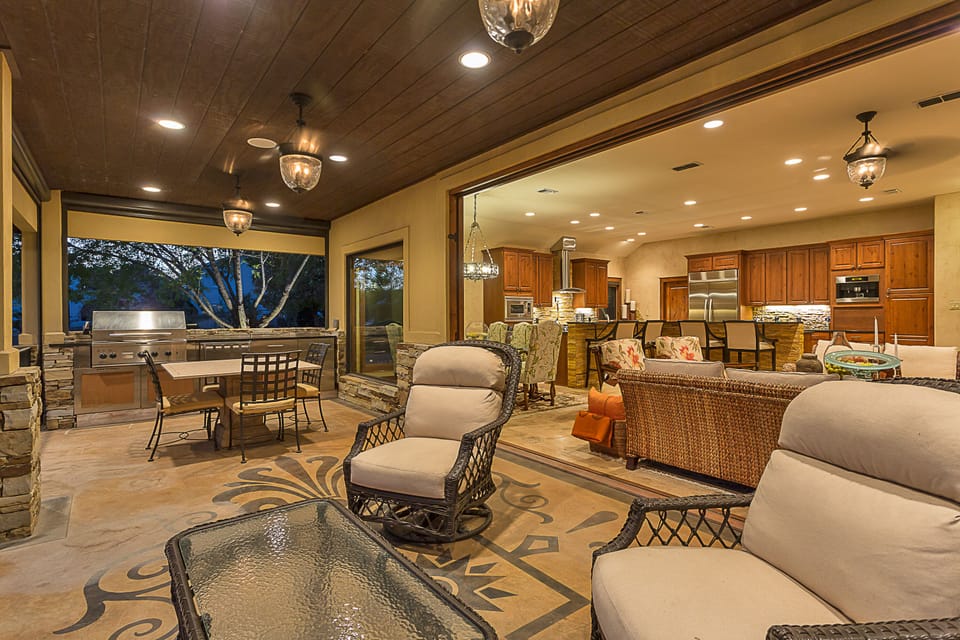 open doors to family rooom