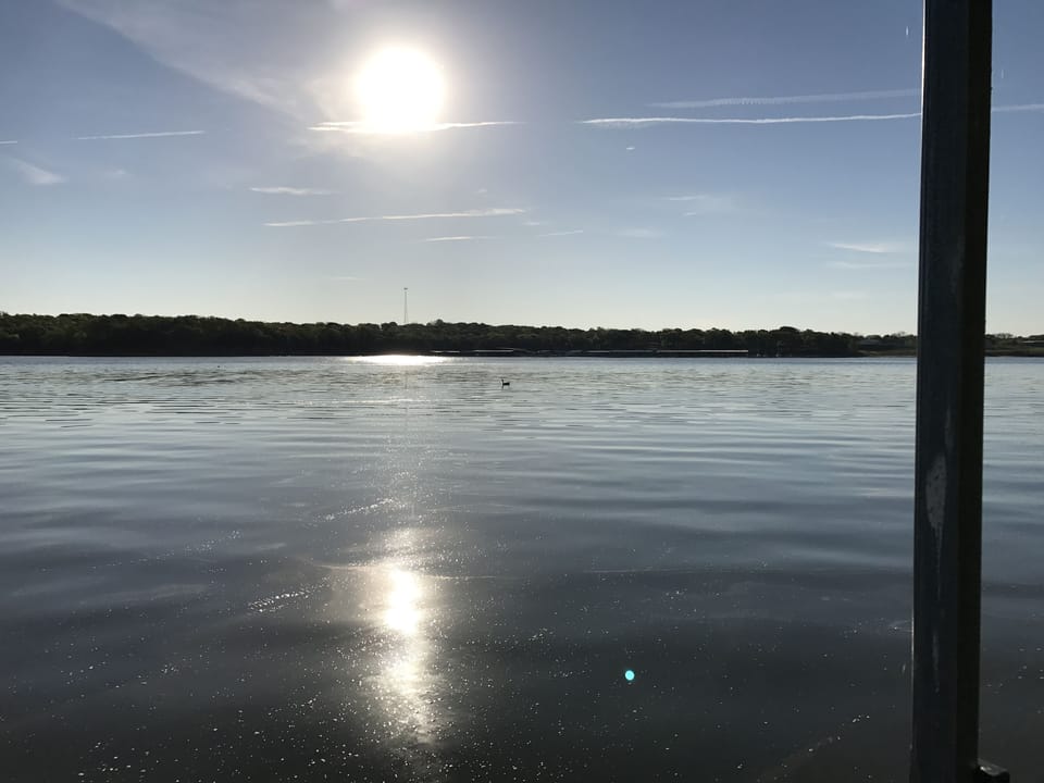 Sunrise on the fishing platform.