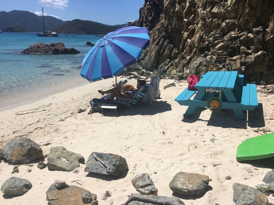 Reserved Hansens Beach space if available upon arrival. Donation@ beach expected