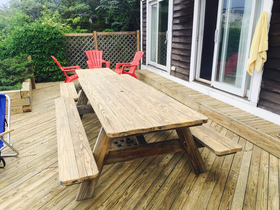 Large Deck with 2 picnic tables