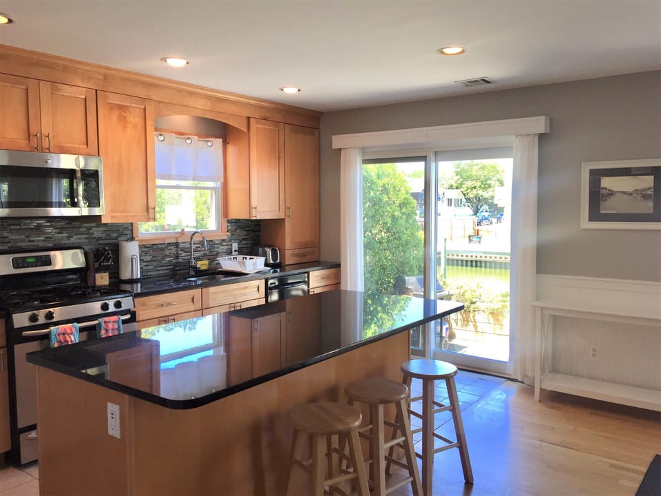 Kitchen with granite counter tops