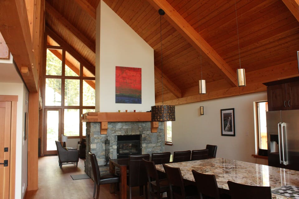 open plan architectural design living area.
