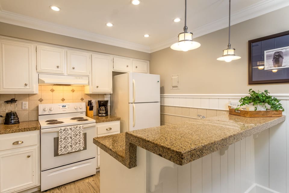 Kitchen has large pantry.