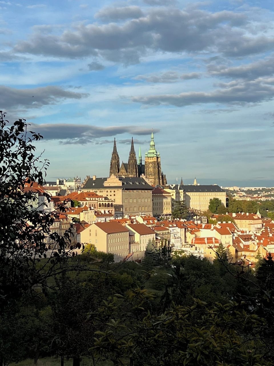 Prague Castle from Petrin Hill