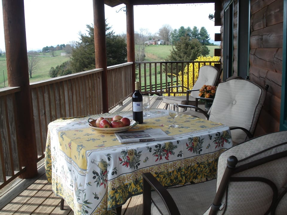 Relax on the covered porch. Gas grill provided