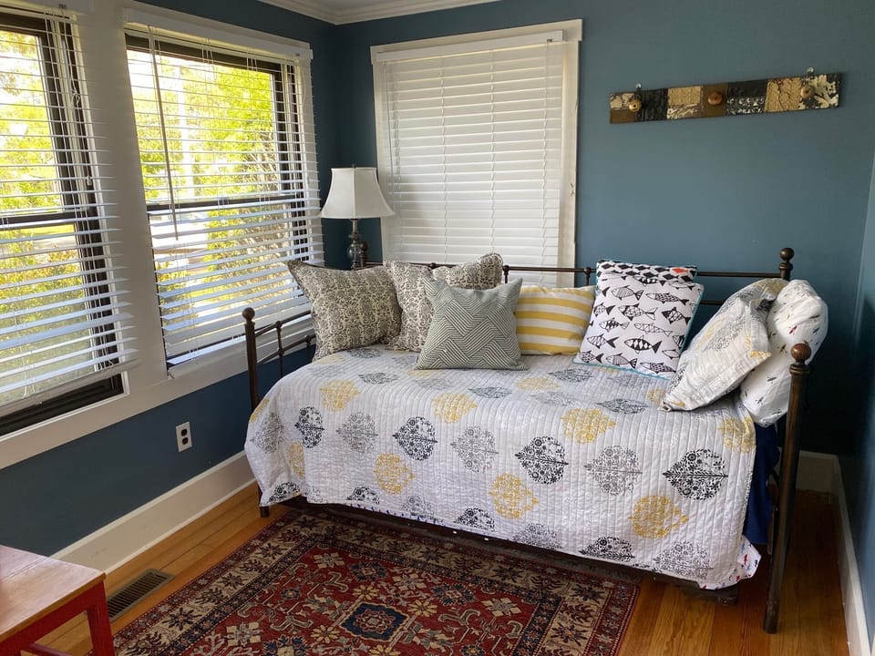 Bedroom 4 can also be used as a den with TV and desk.