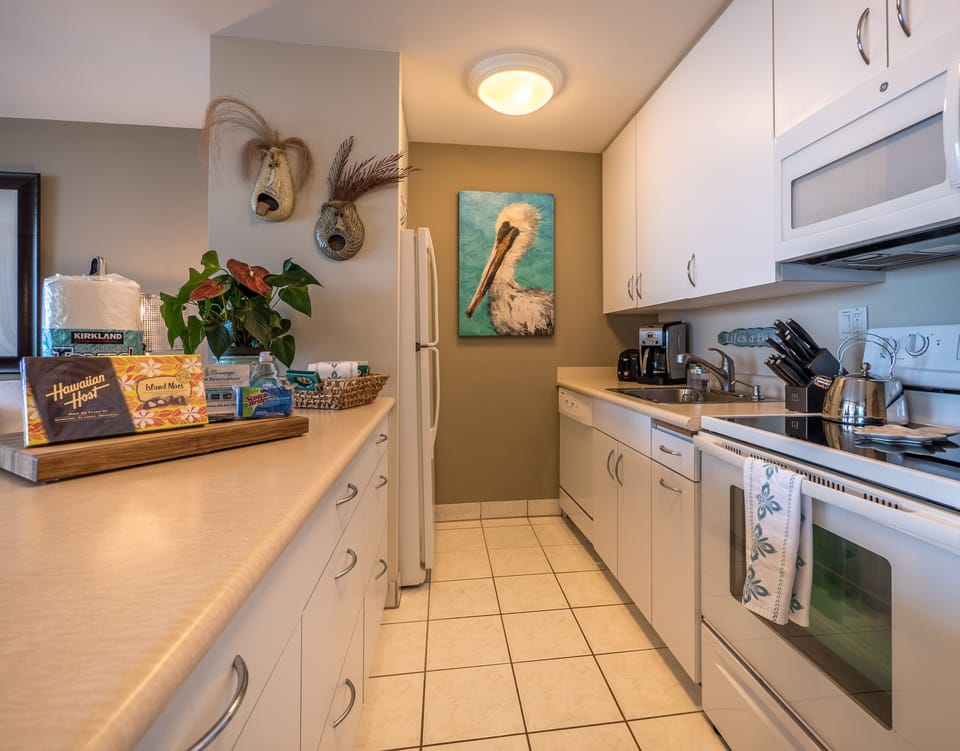 Kitchen is fully equipped and ready for your stay